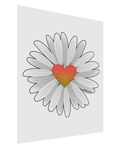 Pretty Daisy Heart Matte Poster Print Portrait - Choose Size-Poster Print-TooLoud-11x17"-Davson Sales