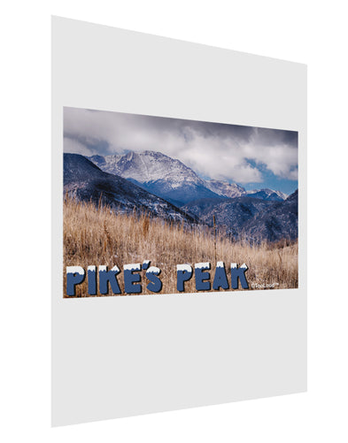 Pikes Peak CO Mountains Text Matte Poster Print Portrait - Choose Size by TooLoud-Poster Print-TooLoud-11x17"-Davson Sales