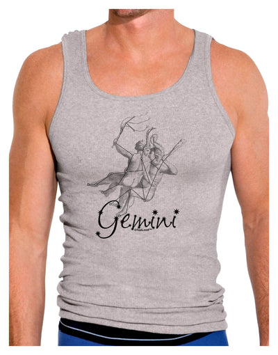 Gemini Constellation Mens Ribbed Tank Top-Mens Ribbed Tank Top-TooLoud-Heather-Gray-Small-Davson Sales