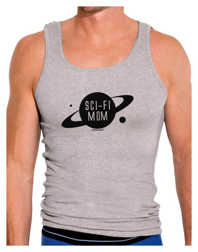 Sci-Fi Mom - Mother's Day Design Mens Ribbed Tank Top-Mens Ribbed Tank Top-TooLoud-Heather-Gray-Small-Davson Sales