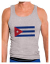 Cuba Flag Cubana Mens Ribbed Tank Top by TooLoud-Mens Ribbed Tank Top-TooLoud-Heather-Gray-Small-Davson Sales