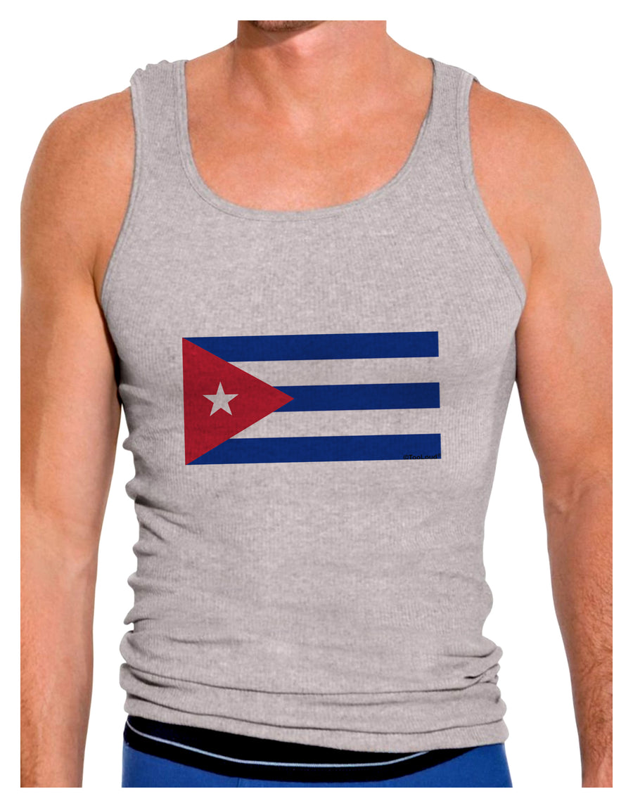 Cuba Flag Cubana Mens Ribbed Tank Top by TooLoud-Mens Ribbed Tank Top-TooLoud-White-Small-Davson Sales