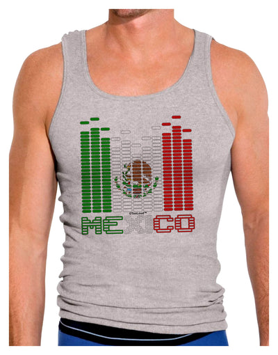 Mexican Flag Levels - Cinco De Mayo Text Mens Ribbed Tank Top-Mens Ribbed Tank Top-TooLoud-Heather-Gray-Small-Davson Sales