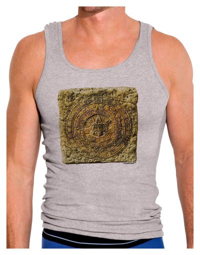 Stone Carving Sepia Mens Ribbed Tank Top-Mens Ribbed Tank Top-TooLoud-Heather-Gray-Small-Davson Sales