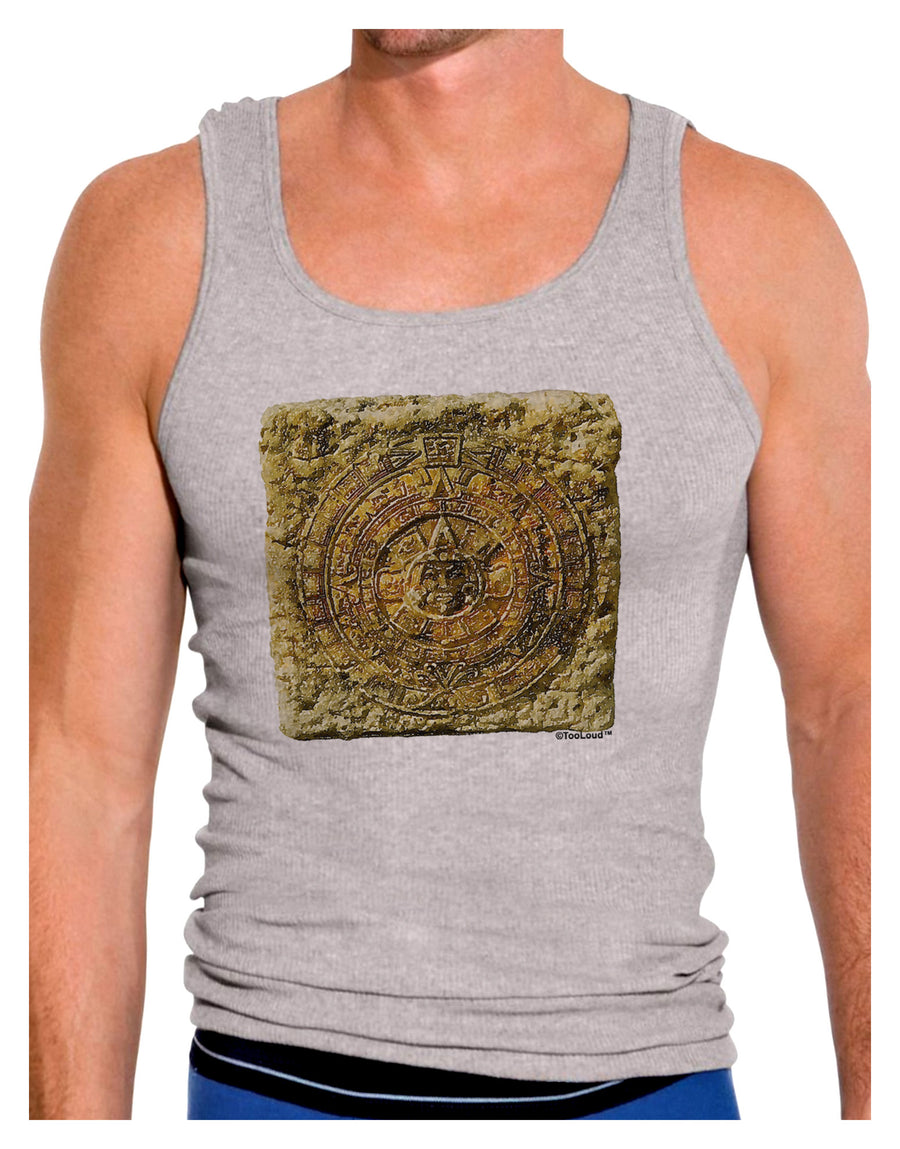 Stone Carving Sepia Mens Ribbed Tank Top-Mens Ribbed Tank Top-TooLoud-White-Small-Davson Sales