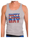 Happy Labor Day ColorText Mens Ribbed Tank Top-Mens Ribbed Tank Top-TooLoud-Heather-Gray-Small-Davson Sales