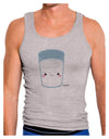 Cute Matching Milk and Cookie Design - Milk Mens Ribbed Tank Top by TooLoud-Mens Ribbed Tank Top-TooLoud-Heather-Gray-Small-Davson Sales