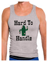 Hard To Handle Cactus Mens Ribbed Tank Top by TooLoud-Mens Ribbed Tank Top-TooLoud-Heather-Gray-Small-Davson Sales