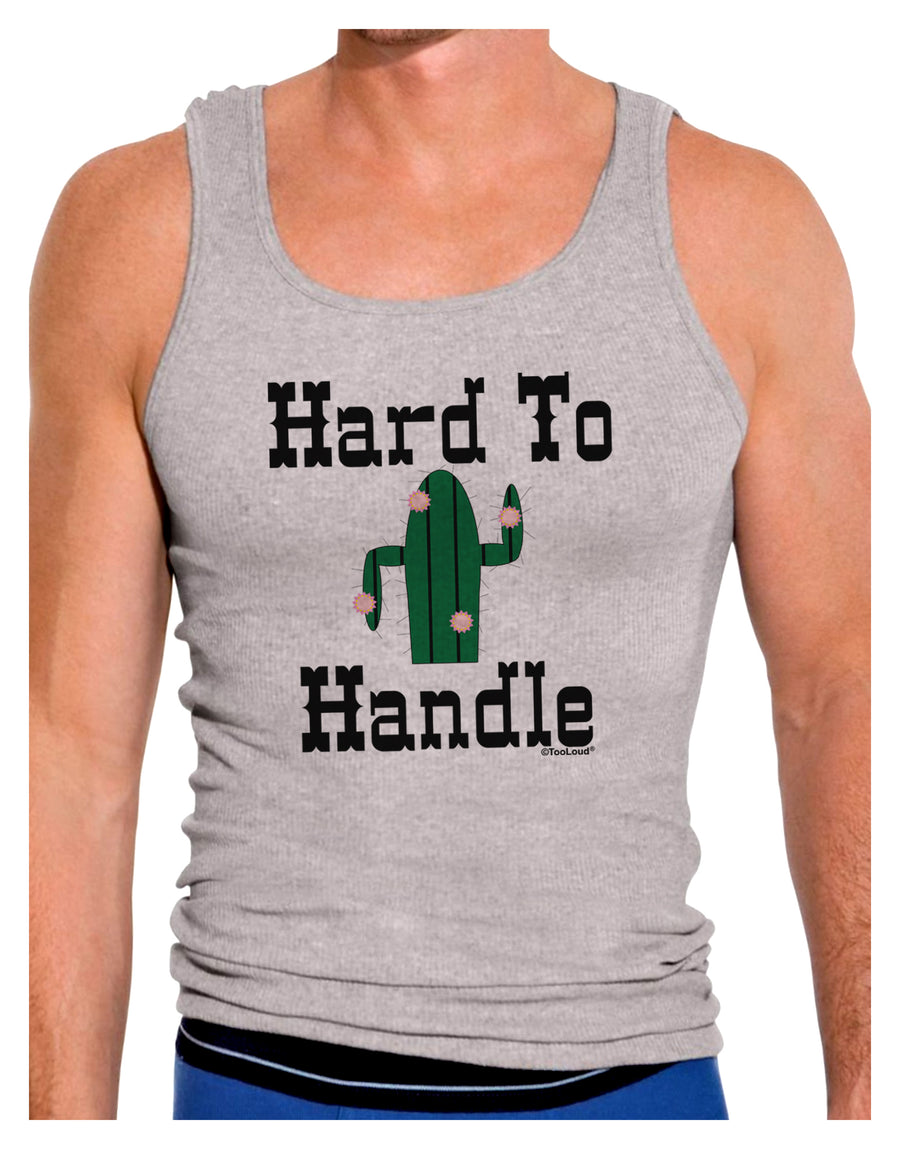 Hard To Handle Cactus Mens Ribbed Tank Top by TooLoud-Mens Ribbed Tank Top-TooLoud-White-Small-Davson Sales