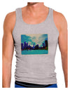 Chicago Skyline Watercolor Mens Ribbed Tank Top-Mens Ribbed Tank Top-TooLoud-Heather-Gray-Small-Davson Sales