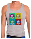 Clown Face Pop Art 2 Mens Ribbed Tank Top-Mens Ribbed Tank Top-TooLoud-Heather-Gray-Small-Davson Sales