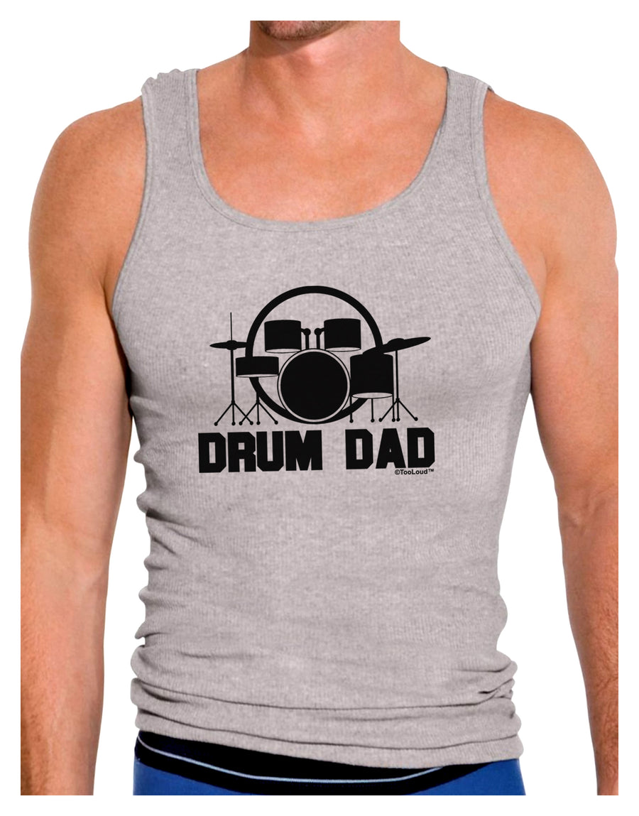 Drum Dad Mens Ribbed Tank Top by TooLoud-Mens Ribbed Tank Top-TooLoud-White-Small-Davson Sales