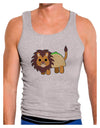 Cute Taco Lion Mens Ribbed Tank Top-Mens Ribbed Tank Top-TooLoud-Heather-Gray-Small-Davson Sales