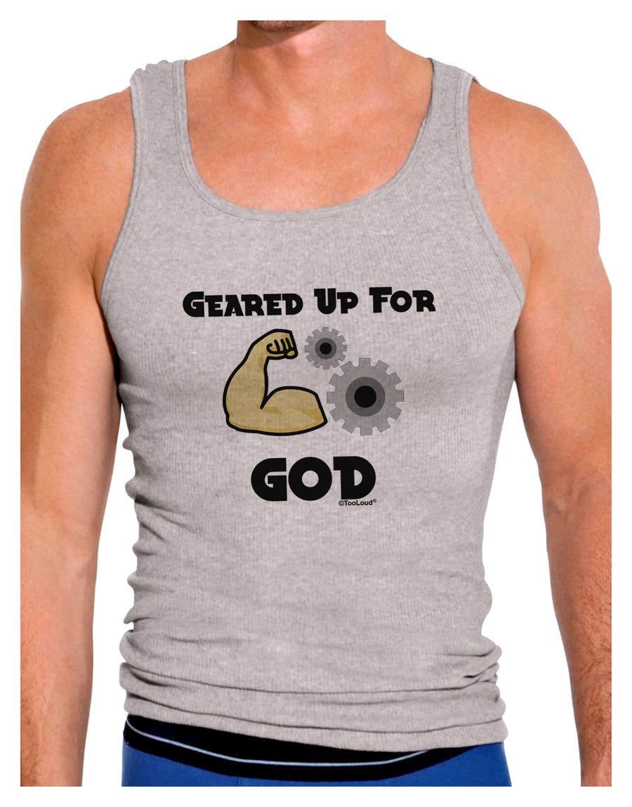 Geared Up For God Mens Ribbed Tank Top by TooLoud-Mens Ribbed Tank Top-TooLoud-White-Small-Davson Sales