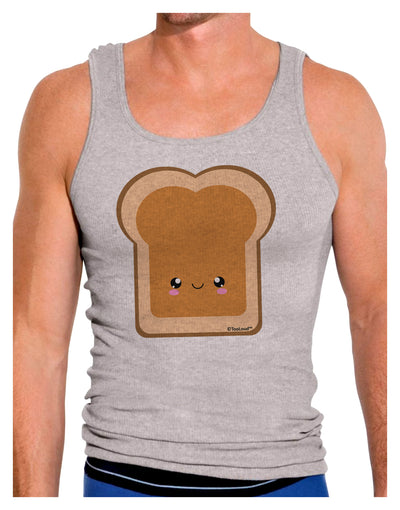 Cute Matching Design - PB and J - Peanut Butter Mens Ribbed Tank Top by TooLoud-Mens Ribbed Tank Top-TooLoud-Heather-Gray-Small-Davson Sales