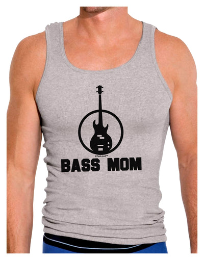 Bass Mom - Mother's Day Design Mens Ribbed Tank Top-Mens Ribbed Tank Top-TooLoud-Heather-Gray-Small-Davson Sales