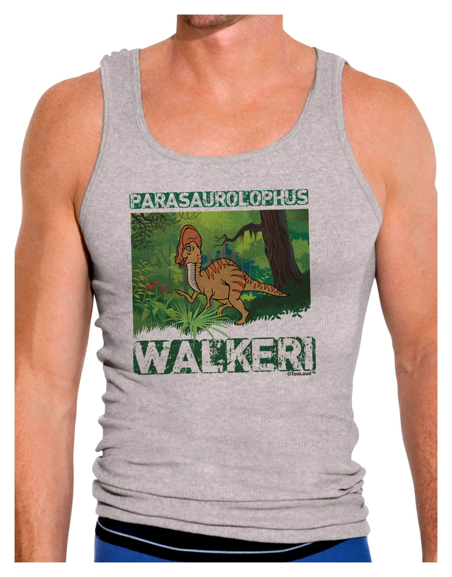 Parasaurolophus Walkeri - With Name Mens Ribbed Tank Top-Mens Ribbed Tank Top-TooLoud-White-Small-Davson Sales