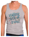 Happy 4th of July - Fireworks Design Mens Ribbed Tank Top-Mens Ribbed Tank Top-TooLoud-Heather-Gray-Small-Davson Sales