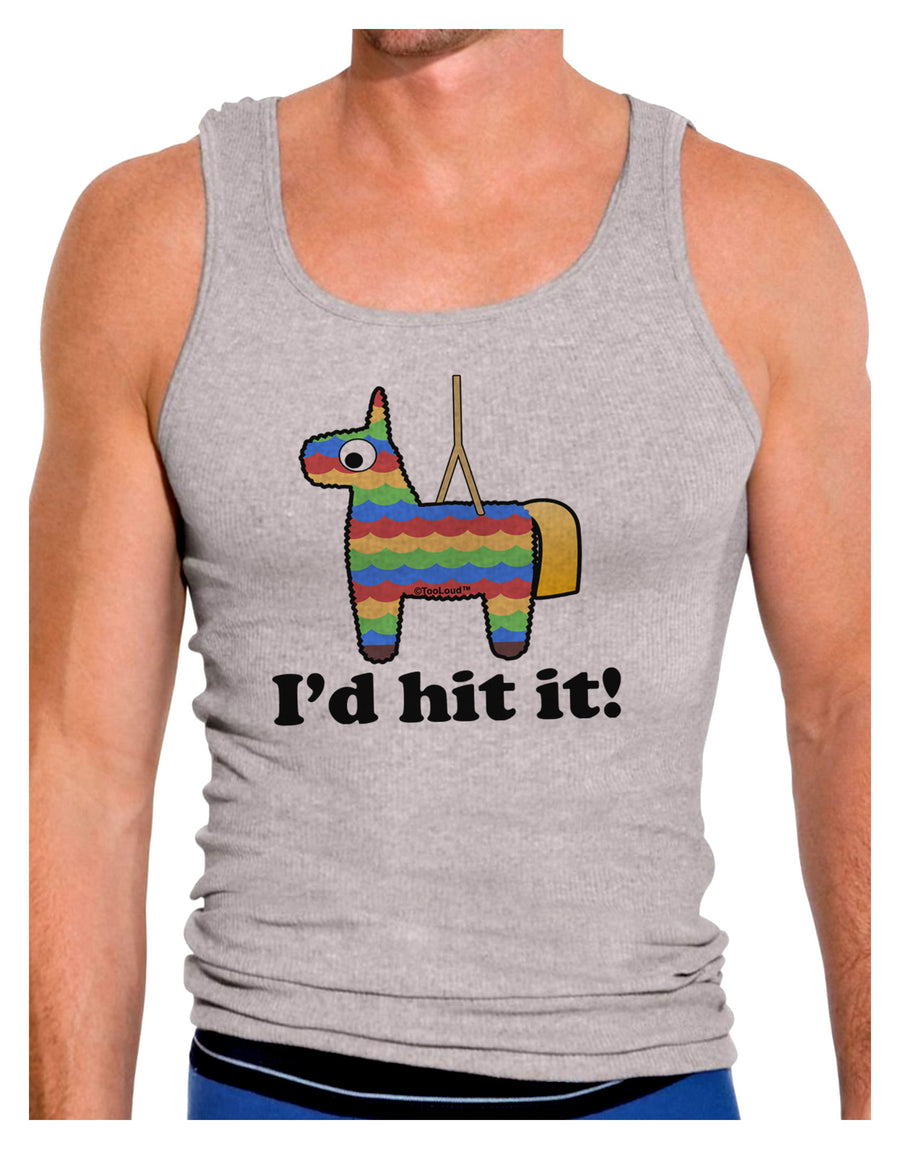 I'd Hit it - Funny Pinata Design Mens Ribbed Tank Top-Mens Ribbed Tank Top-TooLoud-White-Small-Davson Sales