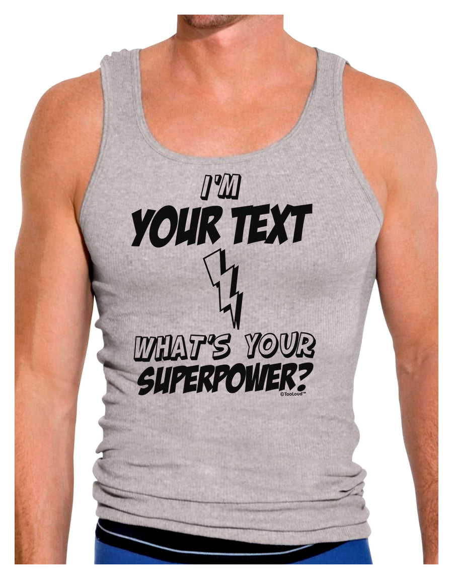 Personalized I'm -Customizable- What's Your Superpower Mens Ribbed Tank Top-Mens Ribbed Tank Top-TooLoud-White-Small-Davson Sales