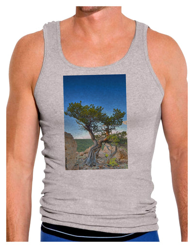 Colorado Landscape Tree Mens Ribbed Tank Top-Mens Ribbed Tank Top-TooLoud-Heather-Gray-Small-Davson Sales