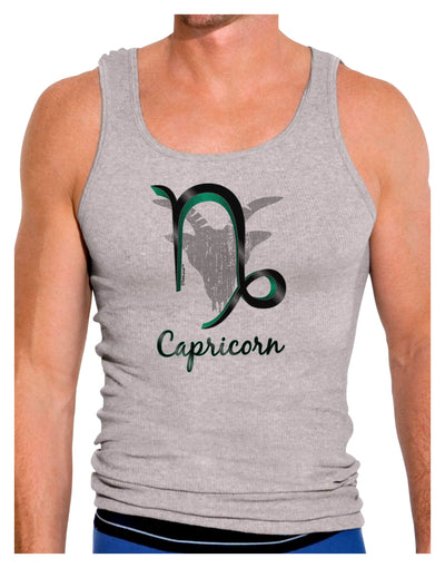 Capricorn Symbol Mens Ribbed Tank Top-Mens Ribbed Tank Top-TooLoud-Heather-Gray-Small-Davson Sales