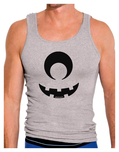 Cyclops Jack-o-Lantern Mens Ribbed Tank Top-Mens Ribbed Tank Top-TooLoud-Heather-Gray-Small-Davson Sales