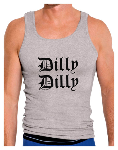 Dilly Dilly Beer Drinking Funny Mens Ribbed Tank Top by TooLoud-Mens Ribbed Tank Top-TooLoud-Heather-Gray-Small-Davson Sales