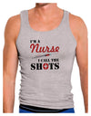 Nurse - Call The Shots Mens Ribbed Tank Top-Mens Ribbed Tank Top-TooLoud-Heather-Gray-Small-Davson Sales