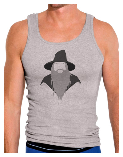 Grey Wizard Mens Ribbed Tank Top-Mens Ribbed Tank Top-TooLoud-Heather-Gray-Small-Davson Sales