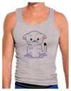 TooLoud Wet Pussycat Mens Ribbed Tank Top-Mens Ribbed Tank Top-TooLoud-Heather-Gray-Small-Davson Sales