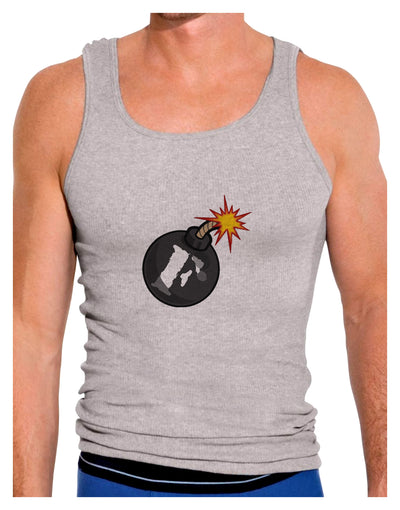 F-Bomb Funny Mens Ribbed Tank Top by TooLoud-Mens Ribbed Tank Top-TooLoud-Heather-Gray-Small-Davson Sales