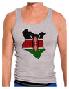 Kenya Flag Silhouette Mens Ribbed Tank Top-Mens Ribbed Tank Top-TooLoud-Heather-Gray-Small-Davson Sales