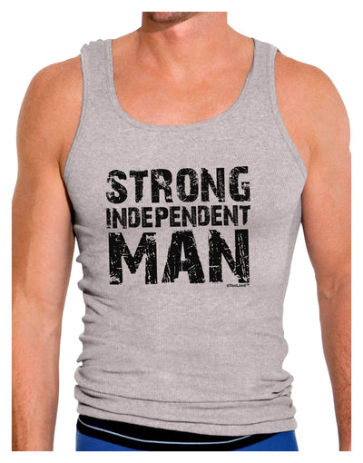 Strong Independent Man Mens Ribbed Tank Top-Mens Ribbed Tank Top-TooLoud-Heather-Gray-Small-Davson Sales