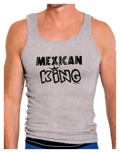 Mexican King - Cinco de Mayo Mens Ribbed Tank Top-Mens Ribbed Tank Top-TooLoud-Heather-Gray-Small-Davson Sales