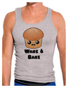 Wake and Bake Cute Roll Mens Ribbed Tank Top-Mens Ribbed Tank Top-TooLoud-Heather-Gray-Small-Davson Sales