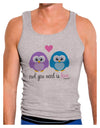 Owl You Need Is Love Mens Ribbed Tank Top by TooLoud-Mens Ribbed Tank Top-TooLoud-Heather-Gray-Small-Davson Sales