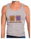 Cute PB and J Design - Made for Each Other Mens Ribbed Tank Top by TooLoud-Mens Ribbed Tank Top-TooLoud-Heather-Gray-Small-Davson Sales