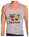 Cute Taco Fox Text Mens Ribbed Tank Top-Mens Ribbed Tank Top-TooLoud-Heather-Gray-Small-Davson Sales