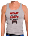 Nurse By Day Gamer By Night Mens Ribbed Tank Top-Mens Ribbed Tank Top-TooLoud-Heather-Gray-Small-Davson Sales