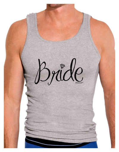 Bride Design - Diamond Mens Ribbed Tank Top-Mens Ribbed Tank Top-TooLoud-Heather-Gray-Small-Davson Sales