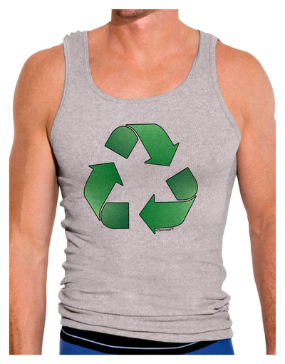 Recycle Green Mens Ribbed Tank Top by TooLoud-Mens Ribbed Tank Top-TooLoud-Heather-Gray-Small-Davson Sales