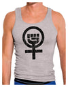 Distressed Feminism Symbol Mens Ribbed Tank Top-Mens Ribbed Tank Top-TooLoud-Heather-Gray-Small-Davson Sales