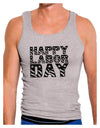 Happy Labor Day Text Mens Ribbed Tank Top-Mens Ribbed Tank Top-TooLoud-Heather-Gray-Small-Davson Sales