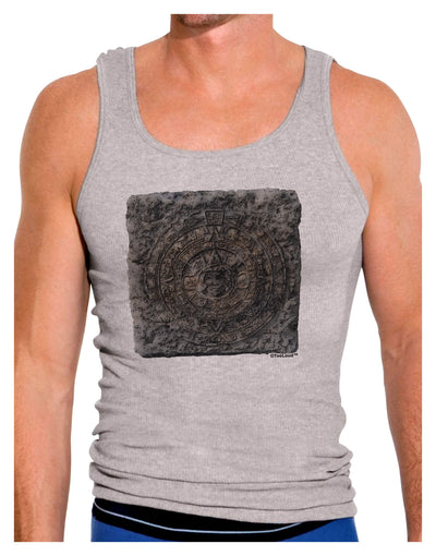 Stone Carving Watercolor Mens Ribbed Tank Top-Mens Ribbed Tank Top-TooLoud-Heather-Gray-Small-Davson Sales