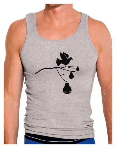 Partridge In A Pear Tree Mens Ribbed Tank Top-Mens Ribbed Tank Top-TooLoud-Heather-Gray-Small-Davson Sales