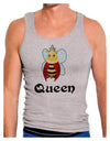 Queen Bee Text 2 Mens Ribbed Tank Top-Mens Ribbed Tank Top-TooLoud-Heather-Gray-Small-Davson Sales