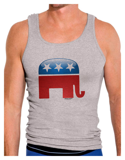 Republican Bubble Symbol Mens Ribbed Tank Top-Mens Ribbed Tank Top-TooLoud-Heather-Gray-Small-Davson Sales