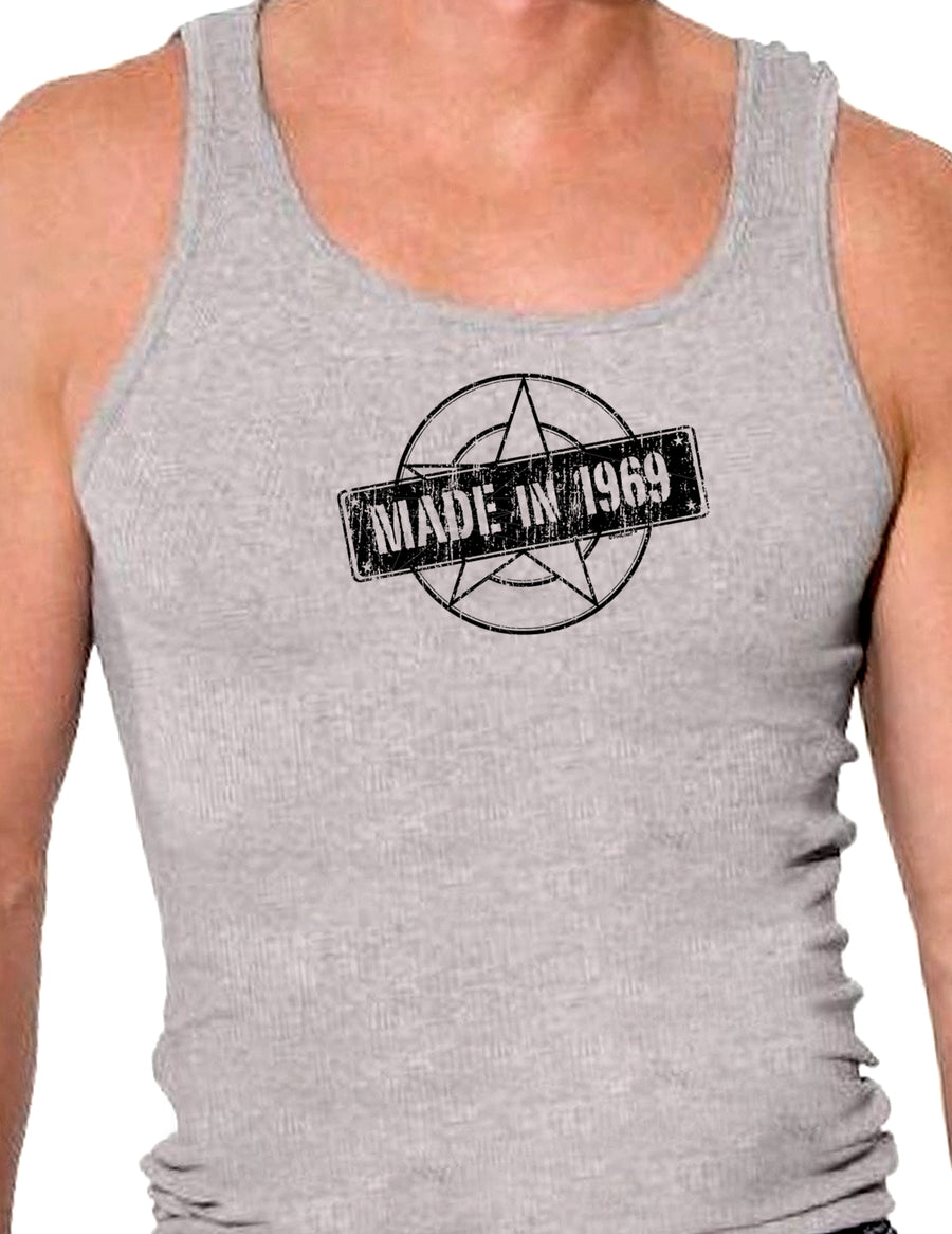50th Birthday Gift Made in 19__ Mens Ribbed Tank Top by TooLoud-TooLoud-White-Small-Davson Sales