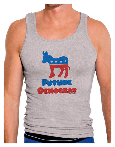 Future Democrat Mens Ribbed Tank Top-Mens Ribbed Tank Top-TooLoud-Heather-Gray-Small-Davson Sales